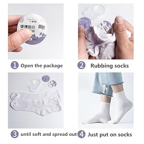 Disposable compressed socks Ankle Socks [Set of 2]
