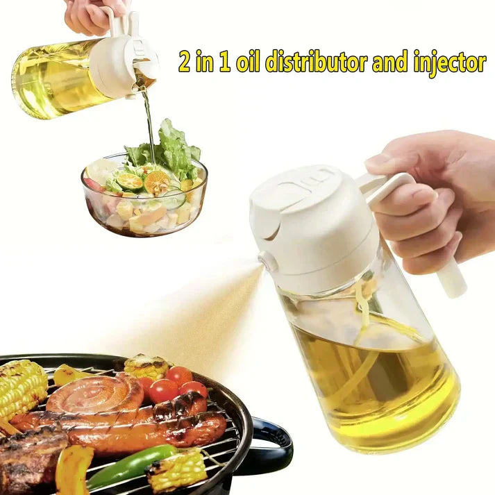 2 IN 1 Oil Sprayer & Dispenser for kitchen set off 2